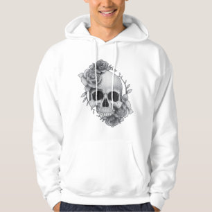 Skull and Roses Sketch Hoodie