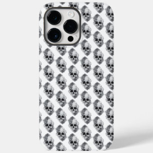 Skull and Roses Sketch iPhone 14 Pro Max Case