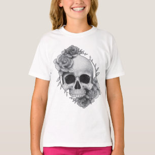 Skull and Roses Sketch T-Shirt