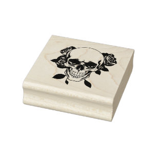 Skull and Roses Stamp