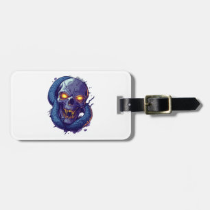 Skull and Serpent Duel Luggage Tag