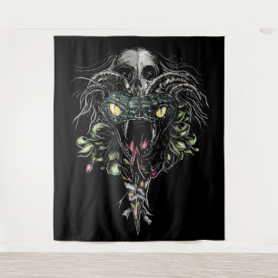 Skull and Serpent Tapestry
