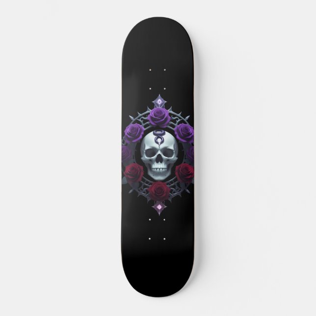 Skull And Snake Gothic Skateboard (Front)
