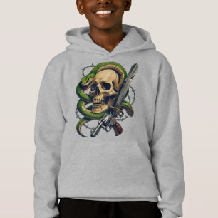 Skull and Snake Warrior - Dark Gothic Gunslinger 