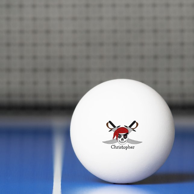 Skull And Swords Design Ping Pong Ball (Net)
