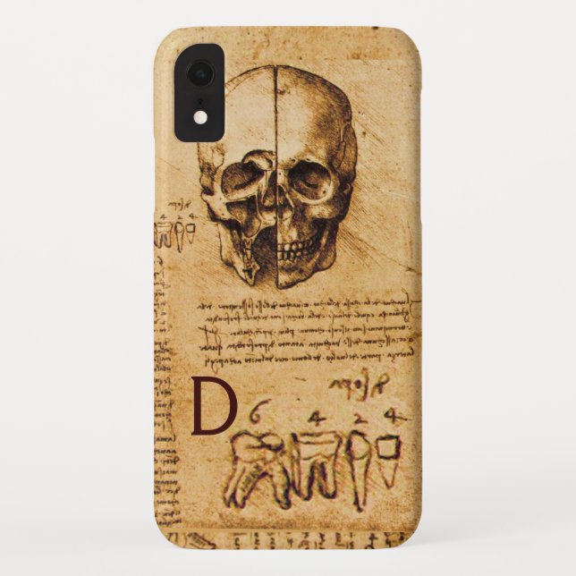 SKULL AND TEETH ,DENTAL CLINIC ,DENTIST MONOGRAM Case-Mate iPhone CASE (Back)