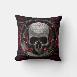 skull Ars Longa Vita Brevis Cushion