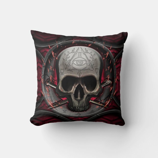 skull Ars Longa Vita Brevis Cushion (Front)