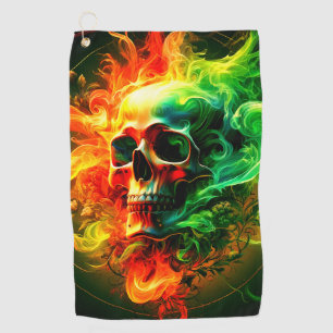 Skull Art Golf Towel