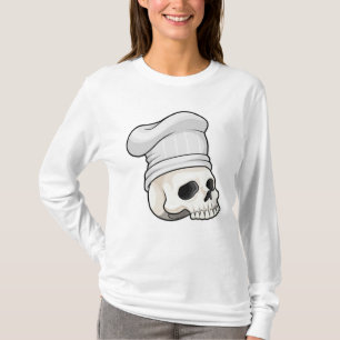 Skull as Cook with Chef hat T-Shirt