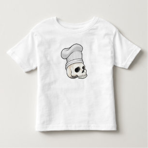 Skull as Cook with Chef hat Toddler T-Shirt