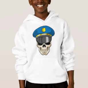 Skull as Police officer with Police hat