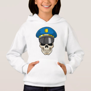 Skull as Police officer with Police hat