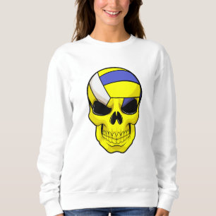 Skull as Volleyball player with Volleyball Sweatshirt