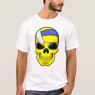 Skull as Volleyball player with Volleyball T-Shirt