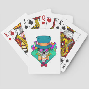 Skull at Chess with Chess piece Rook Playing Cards