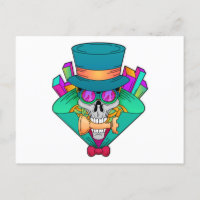 Skull at Chess with Chess piece Rook