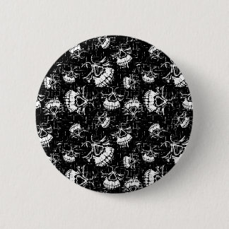 skull background 6 cm round badge