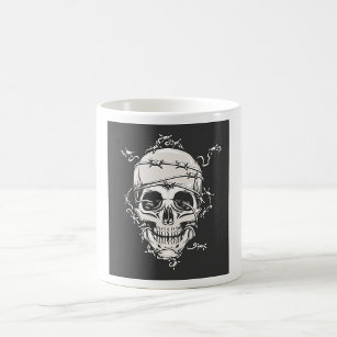Skull Barbed Wire Coffee Mug