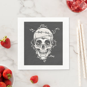 Skull Barbed Wire Napkin