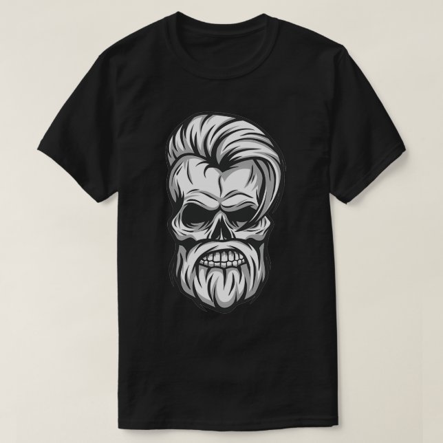 skull barber angery T-Shirt (Design Front)