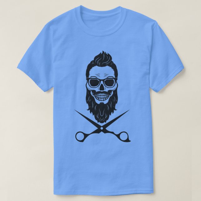 skull barber shop 1 T-Shirt (Design Front)