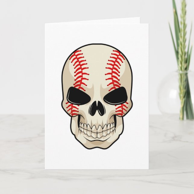 Skull Baseball Sports Card (Front)