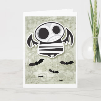 Skull bat card