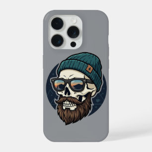 Skull beanie hipster. iPhone 15 pro case