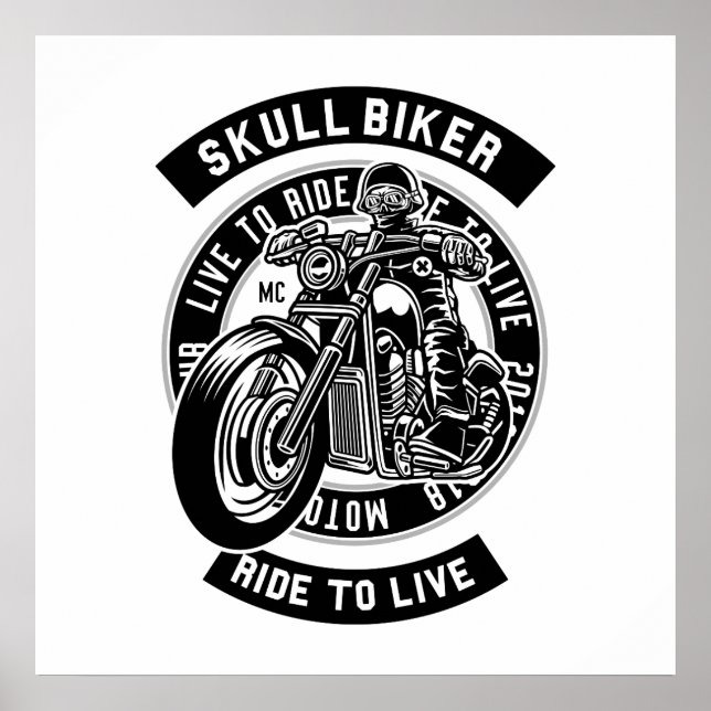 Skull Biker Poster (Front)