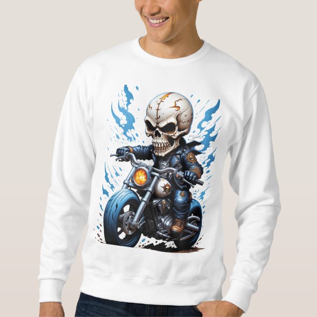 Skull Biker Sweatshirt (Front)