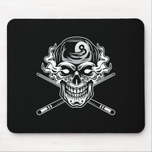 Skull Billiards Snooker Billiard 8 Ll Player Cue S Mouse Pad