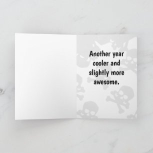 Skull Birthday Card