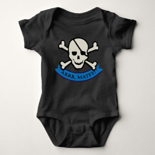 Skull - Black Baby Jersey Bodysuit