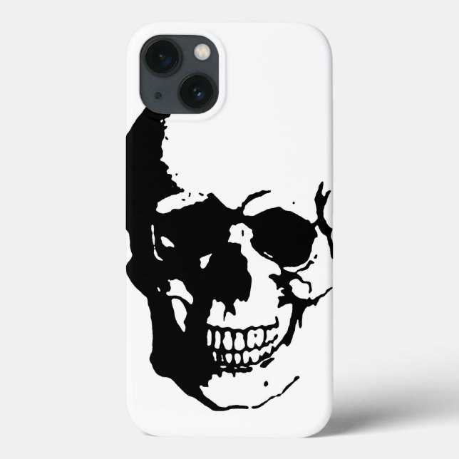 Skull - Black & White Metal Fantasy Art Case-Mate iPhone Case (Back)