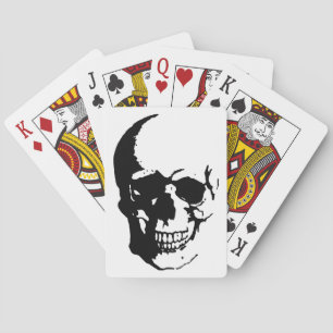 Skull - Black & White Metal Fantasy Art Playing Cards