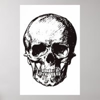 Skull Black White Pop Art Fantasy Art Heavy Metal