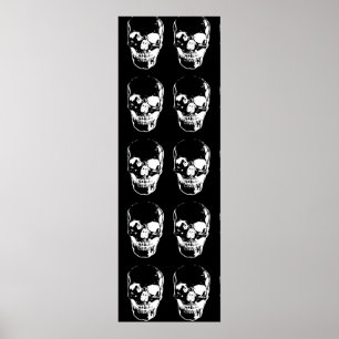 Skull - Black & White Poster