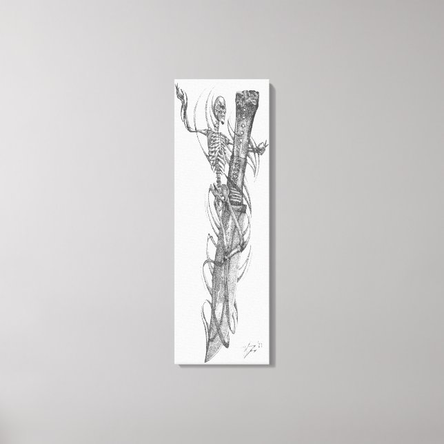 skull blade 2 canvas print (Front)