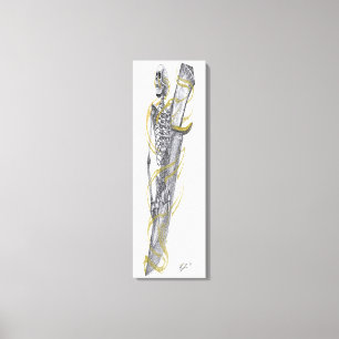 skull blade canvas print