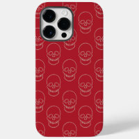 Skull - Blood Red and Bone White
