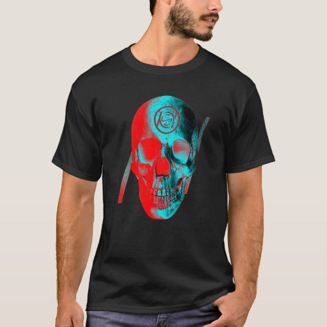 Skull Blue Red T-Shirt (Front)
