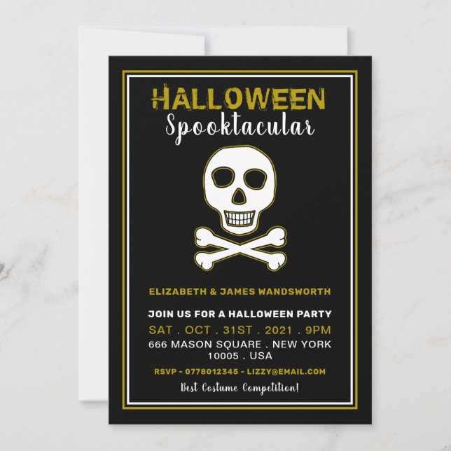 Skull & Bones, Gold Halloween Party (Front)