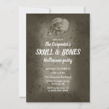 Skull & Bones Halloween Invitation