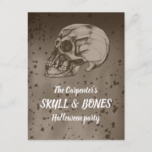 Skull & Bones Halloween Postcard (Front)