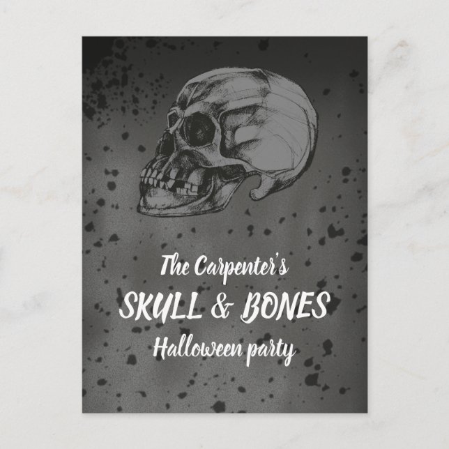 Skull & Bones Halloween Postcard (Front)