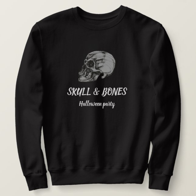 Skull & Bones Halloween Sweatshirt (Design Front)