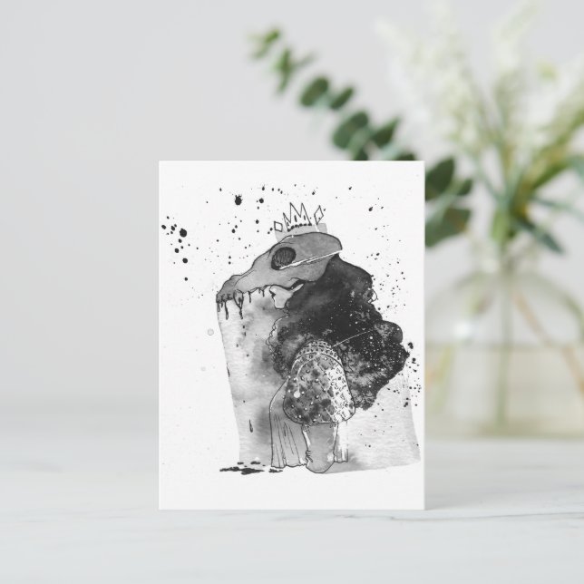 Skull & Bones Illustration Postcard (Standing Front)