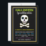 Skull & Bones, Neon Halloween Party<br><div class="desc">These invitations are perfect for anyone planning a Halloween celebration. The design features a skull & bones on the front and a tiled skull & bones design on the back and is finished with matching editable wording. This gothic design can be personalized to suit your special event and will be...</div>
