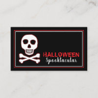 Skull & Bones, Red Halloween Party Ticket Invite